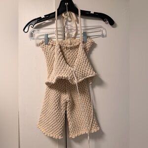 KNORTS Knit Denim Cream Knit Set SUPER BOWL LX